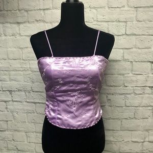 Embroidered Lavender Top
